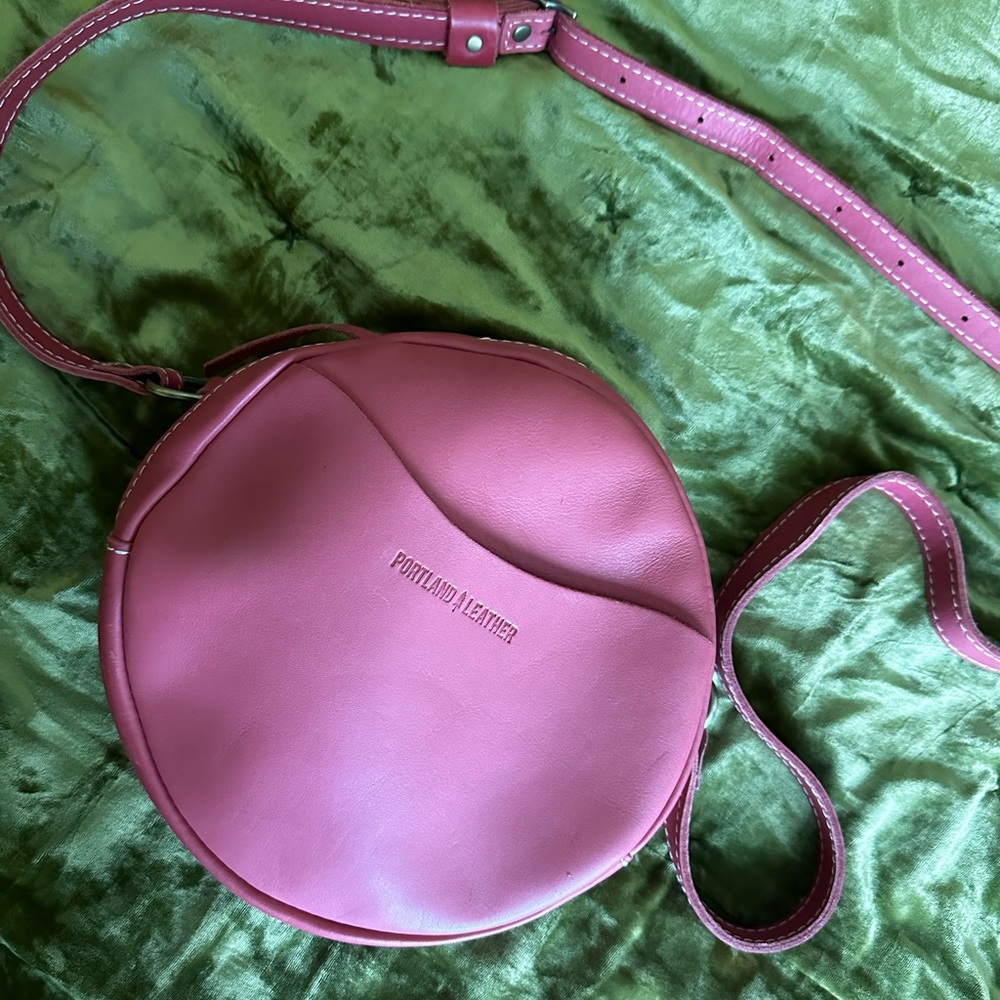 Portland Leather Pink Crossbody Bag